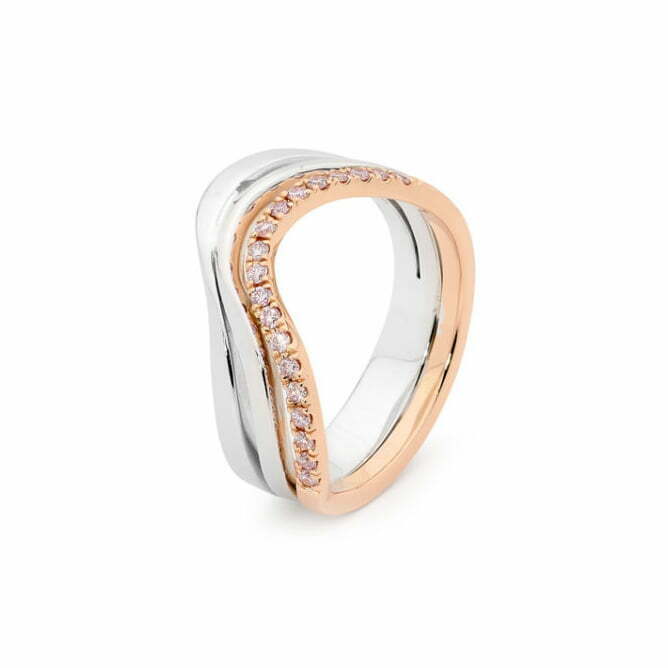 Desert Rose Argyle Pink Diamond Wave Ring