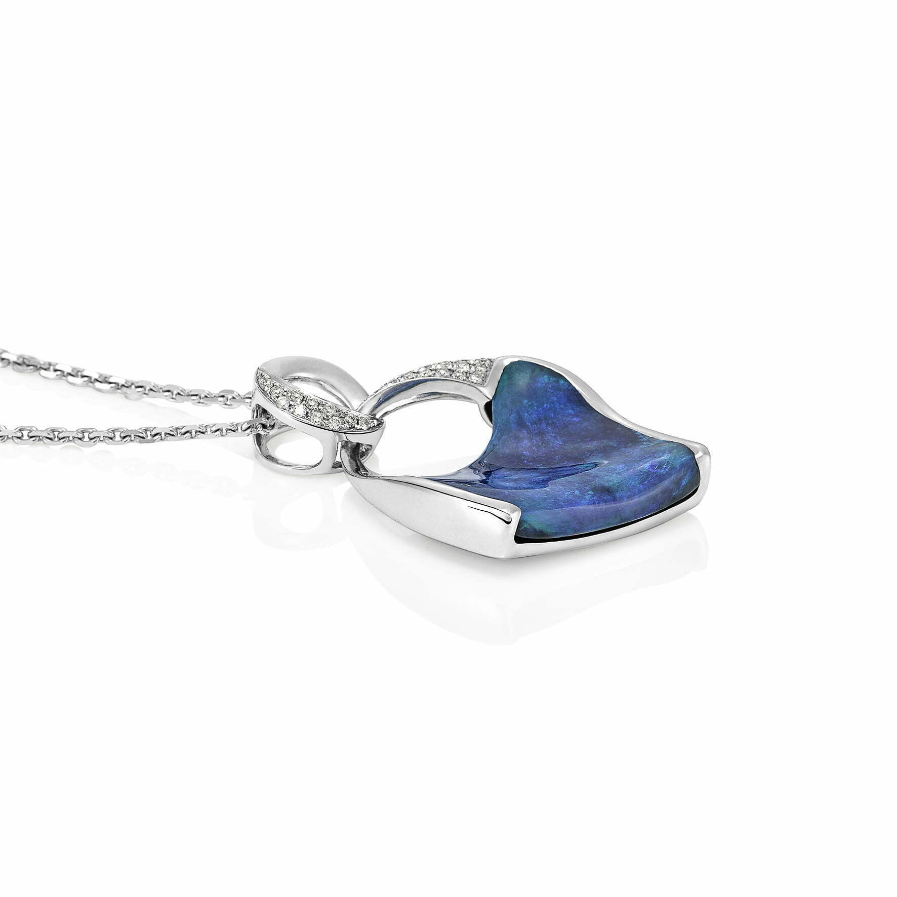 Black Opal and Diamond Pendant - Image 3