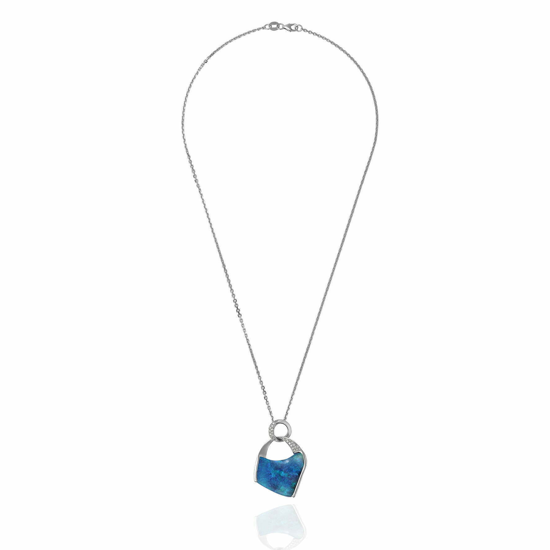 Black Opal and Diamond Pendant - Image 5