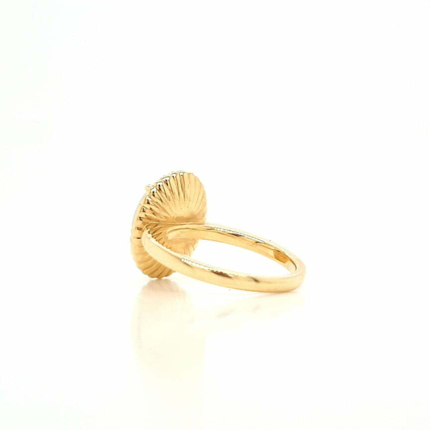 White Opal and Orange Sapphire Ring - Image 3